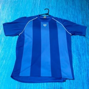 Nike Blue Striped Soccer Shirt